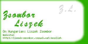 zsombor liszek business card